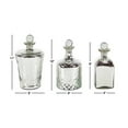thumbnail image 3 of DecMode 9", 10", 11"H Silver Glass Decorative Jars, 3-Pieces, 3 of 9