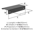 thumbnail image 3 of Miseno Mcpep1319 Mulberry 3-3/16" Center To Center Finger Cabinet Pull - Bronze, 3 of 4