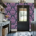 thumbnail image 6 of Peel and Stick Wallpaper Contact Paper Damask pink floral purple vintage style elegant for textiles Self Adhesive and Removable 17.7in x 118in, 6 of 8