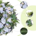thumbnail image 2 of Unique Bargains Peony Wreaths for Front Door Artificial Flower Wreath Fall Wreaths Blue, 2 of 7