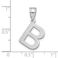thumbnail image 2 of 14k White Gold Slanted Design Bubble Letter B Initial Charm Pendant, 2 of 2