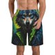 thumbnail image 1 of Fotbe Realistic Style Wolf Warrior Trajes de Baño Estampados para Hombre, Shorts de Verano de Secado Rápido, Ropa de Playa, Bañadores-Small, 1 of 6