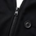 thumbnail image 5 of Men's Trench Coat Notched Lapel Belted Windbreaker Long Jacket Windproof Comfortable Durable Overcoat, 2XL, 5 of 6