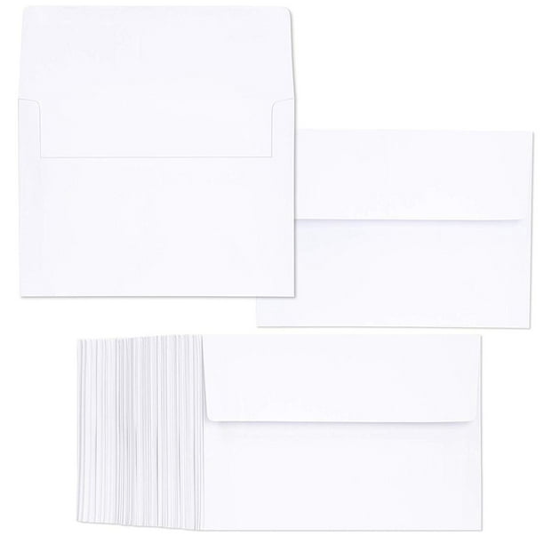 100Pack A7 Envelopes for 5x7 Greeting Cards & Invitation, Square Flap