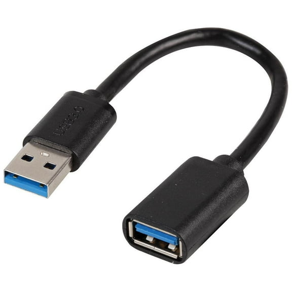 PRO SIGNAL - USB 3.0 A Male to Female Extension Lead, 0.15m Black