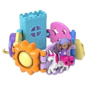 Polly Pocket Toys, Bracelet Treasures Wearables with Snap-Together Sections and Micro Doll
