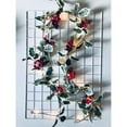 thumbnail image 4 of Christmas Day Simulated Red Rattan Garland LED Window Garden Party Decoration, 4 of 9