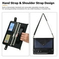 thumbnail image 4 of TECH CIRCLE Case for Galaxy Tab S10 Plus/S9 Plus/S8 Plus/S7 FE/S7+12.4",PU Leather Fold Business Stand Protective Cover Pen Holder Card Slots Shoulder Hand Strap Handbag Wallet Case,Blue + Black, 4 of 6