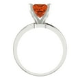 thumbnail image 4 of 2 ct Princess Cut Simulated Red Diamond Solitaire Engagement Ring for Women in 18K White Gold, 4 of 5