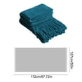 thumbnail image 3 of Neoyler Cozy Soft Acrylic Blanket for Sofa or Office Nap Breathable Throw Blanket with Relaxedable Fabric Suit Gift for Women and Home Decor 67.7x50in Blue, 3 of 6