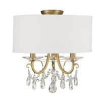 Crystorama Lighting - Othello - 3 Light Semi-Flush Mount-15 Inches Tall and 14