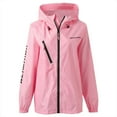 thumbnail image 2 of Ladies Lightweight Hooded Rain Poncho Coat Adjustable Drawstring Pockets - Breathable Windbreaker, 2 of 8