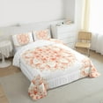 thumbnail image 3 of jejeloiu Vinatge Floral Flower Bedding Comforter Set,Boho Bohemian Theme Twin Comforter Sets,White Orange Bedding Set For Men Women,Ultra Soft Home Decor Reversible,2-Piece, 3 of 8