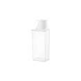 thumbnail image 2 of 1 tarro de plástico blanco para almacenar alimentos con taza medidora, recipiente hermético de 1,2 L para granos, arroz, pasta y alimentos secos. Organización de la despensa. Rkxzt, 2 of 9