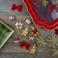 thumbnail image 2 of Northlight Pack of 8 Gold and Red Gingerbread Men with Sweet Treats Christmas Ornaments 3", 2 of 3