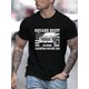 thumbnail image 1 of Men'S Casual Crew Neck T-Shirt, Slight Stretch, Summer Square Body Printed Tee, Regular Fit Fashion Top for Adults, 1 of 5