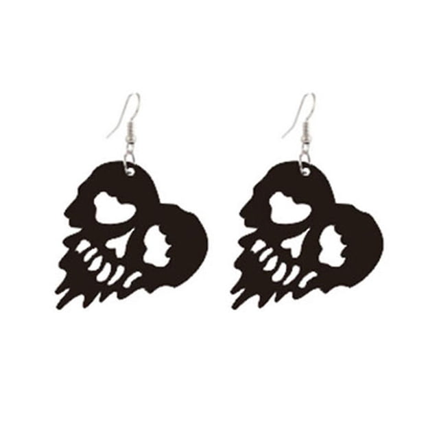 11 Molde para pendientes de Halloween, molde de silicona con cabeza de calavera y telaraña de murciélago, bricolaje