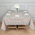 thumbnail image 3 of Pink Floral Pattern Square Tablecloth,Waterproof Square Table Cover,Wipeable Spillproof Washable Table Cover for Home Kitchen Party Decor 42"X42"(107x107cm), 3 of 6