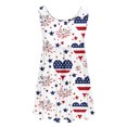 thumbnail image 6 of MKOSPLRT 3-14 Years Girl's 4th of July Dresses Sleeveless Crew Neck Beach Dress American Flag Print A Line Midi Dress with Pocket, 6 of 7