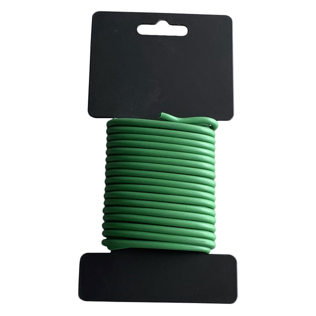 RUNROTOO Attaches de Câble en Fil de Fleur Vert TPR pour Jardin Fixation 1 Rouleau