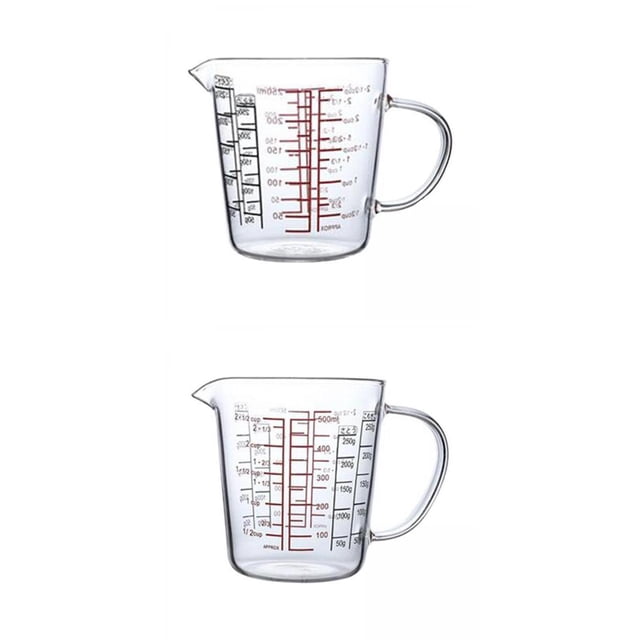 2 Vasos Medidores de de Borosilicato, Equipo de Laboratorio con para Soledad tazas medidoras