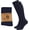 2 Pairs Navy, variant on Diabetic Over the Calf, Non-binding Premium Cushion Cotton Knee High Comfortable Socks for Men (White - 2 Pairs, Sock Size 9-11)