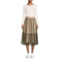 thumbnail image 2 of Time and Tru Women's Tiered Skirt, 2 of 5