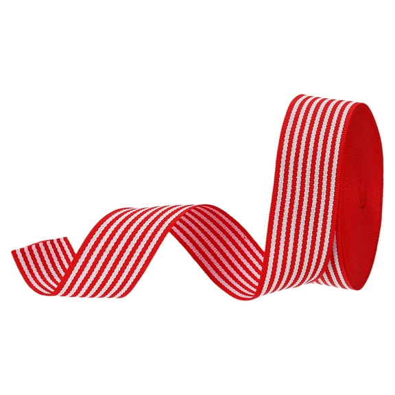 Uxcell 2/5" Black Red Striped Grosgrain Ribbon, 10 Yard Polyester Fabric Stripe Craft Ribbon Double Faced Design for Bow Gift Wrapping DIY Making Christmas Decorations