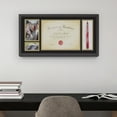 thumbnail image 3 of Melannco 23X12-inch 4-opening Black MDF Wood Document/Diploma Frame, Holds One 8.5X11, One 4X6 and One 2.5X3 Photo, 3 of 6
