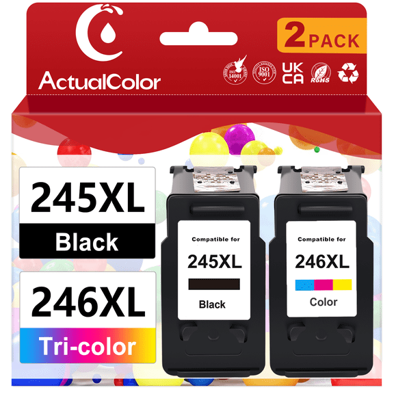 245XL 246XL Ink Cartridges for Canon Ink 245 and 246 for PIXMA MG2522 Printer( Black, Tri-Color)