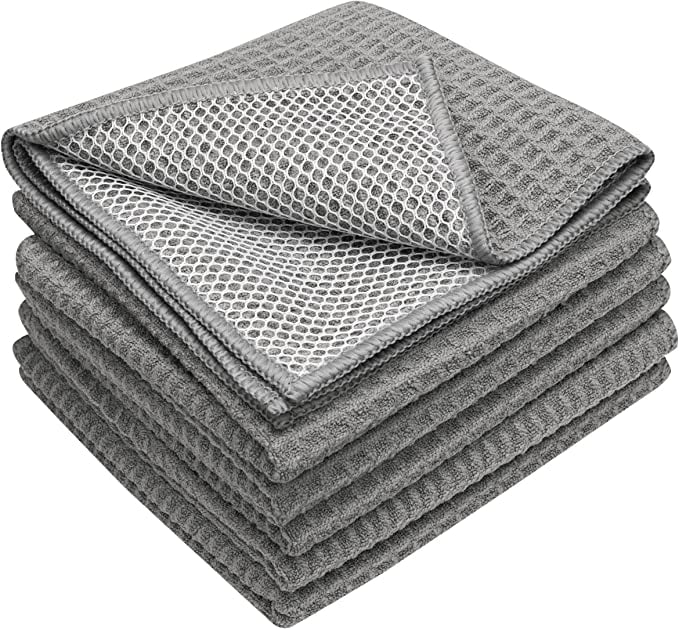 S&T INC. Microfiber Dish Cloths for Washing Dishes, Microfiber Cleaning Cloths for