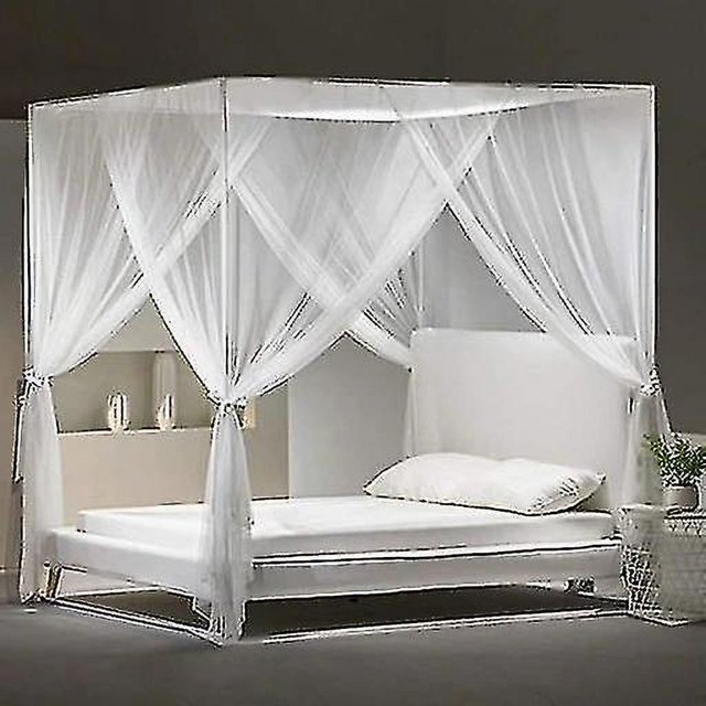 Camas grandes con mosquitera de cuatro puertas para viajes y uso doméstico (hy)