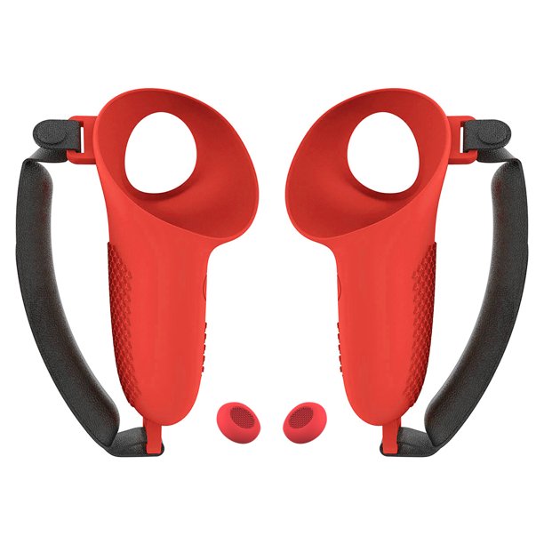 Cubierta del controlador 5 pares de empuñaduras de TPU para accesorios Meta Quest 3 VR Rojo