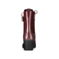 thumbnail image 2 of BLISSFUL STEP Valentine's Women's Chunky Heel Zip Platform Block Combat Boots Burgundy 8.5, 2 of 8
