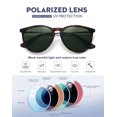 thumbnail image 3 of Gafas de sol WOWSUN Retro 2024 redondas polarizadas UV400 para mujer, 3 of 6