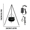 thumbnail image 4 of Witch Jar Qwtwty Halloween Decorations Outdoor - Large Cauldron Halloween Decor Tripod with Timer Lights - Plastic Cauldron Witch Halloween Decorations for Porch Yard, 4 of 9