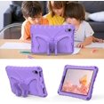 thumbnail image 2 of KOMI Kids Case for iPad Mini 6th Generation 2021 8.3-inch - Screen Protector Included - Butterfly Kickstand - Child Friendly EVA Foam Shockproof Cover Case with Shoulder Strap, Lavender, 2 of 5