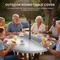 thumbnail image 3 of Round Outdoor Tablecloth with Umbrella Hole and Zipper, Grey White Tablecloth with Elastic Waterproof, Gray Farmhouse Modern Rustic Patio Table Covers for 36" - 44" Picnic Pool Tables, 3 of 9