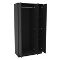 thumbnail image 5 of Polifurniture Denmark 3-Door Wood Composite Armoire Wardrobe, Black, 5 of 6
