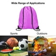 thumbnail image 5 of Uxcell Drawstring Bag Oxford Cloth Draw String Sack for Gym Outdoors, Purple 2 Pack, 5 of 5