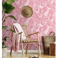 thumbnail image 3 of NextWall Pink Beach Palm Peel and Stick Wallpaper, 3 of 8