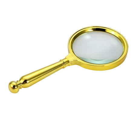 magnifying 10x glass reading magnifier handheld illuminated tone gold