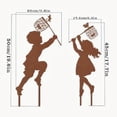 thumbnail image 6 of sunsanly 1 Pair Silhouette Art Model Little Boy Girl Shape Character Silhouette Art Ornament Garden Decor Stakes Sculpture Lawn Yard Decoration, 6 of 7