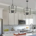 thumbnail image 2 of 4-Light 12.01-in Matte Black Pendant Light for Kitchen, Living Room, Dining Room, 2 of 10
