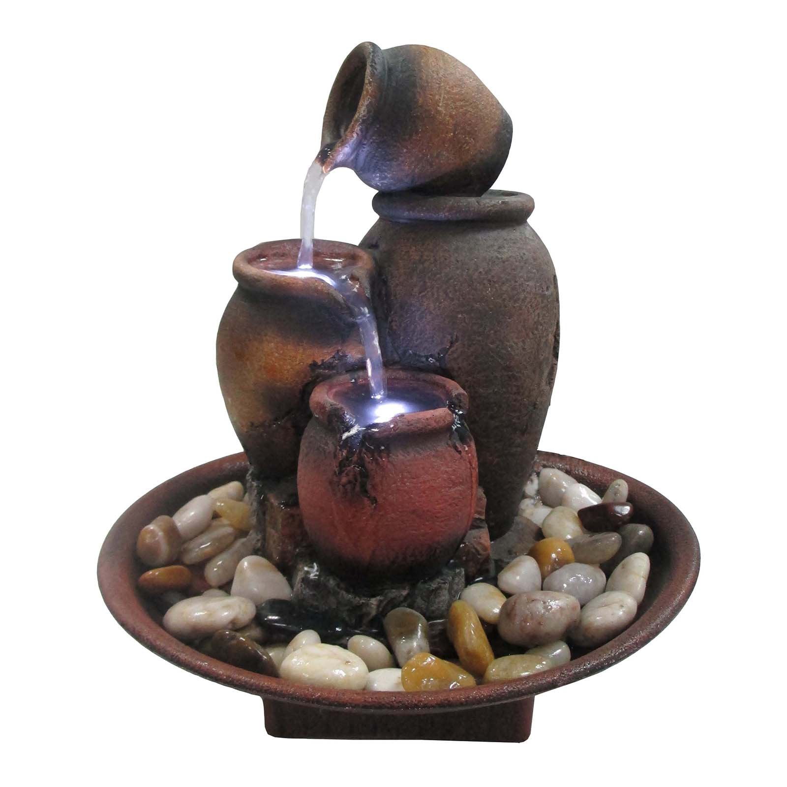 Alpine Cascading Four Jars Tabletop Fountain by Alpine Corporation