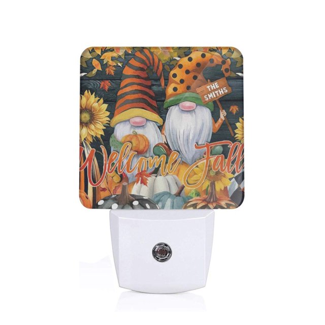 Balery Welcom Fall Luz Nocturna LED con Sensor Automático, Enchufe con Sensor Crepuscular, Luz Suave de 0.5W para Dormitorio, Pasillo, Baño-EU