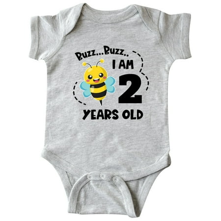 

Inktastic Buzz Buzz I am 2 Years Old Cute Bee Gift Baby Boy or Baby Girl Bodysuit