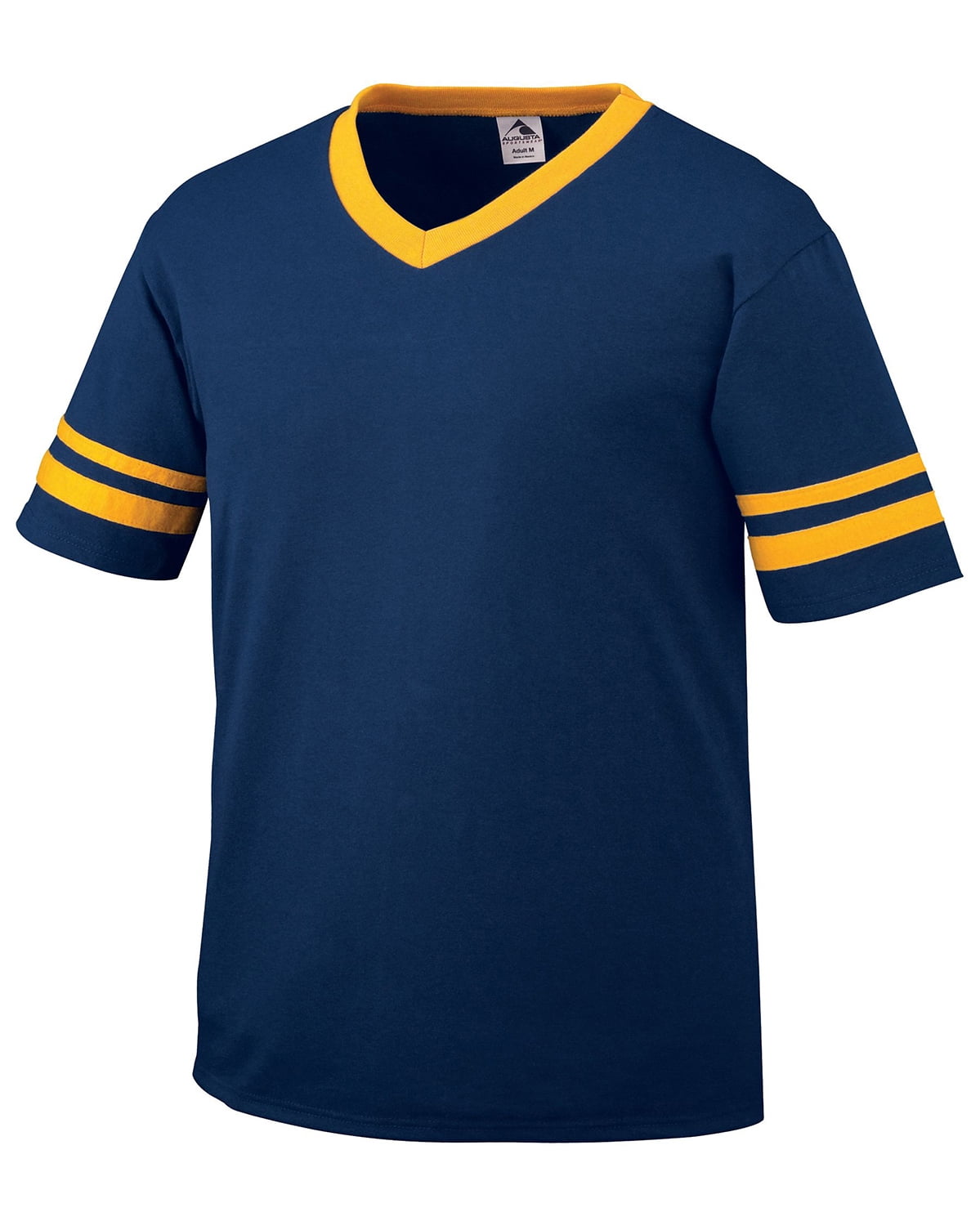 The Augusta Sportswear Adult Sleeve Stripe Jersey NAVY/ GOLD L