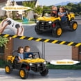 thumbnail image 5 of East doll 24V Ride on Dump Truck, Licensed Caterpillar 24 Volt Ride on Toy for Big Kids, 24V Power Ride Ons, 400W Powerful Wheels for Boys Girls, 2 Seater Ride on UTV Car, Aged 3-8Y, Yellow, 5 of 7