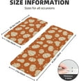 thumbnail image 3 of Burnt Orange Fall Kitchen Mat Sets of 2 Cream Pumpkin Kitchen Rugs for Floor Home Decor Autumn Harvest Thanksgiving Decoration Low-Profile Mats,17x29 and 17x47 Inch, 3 of 6